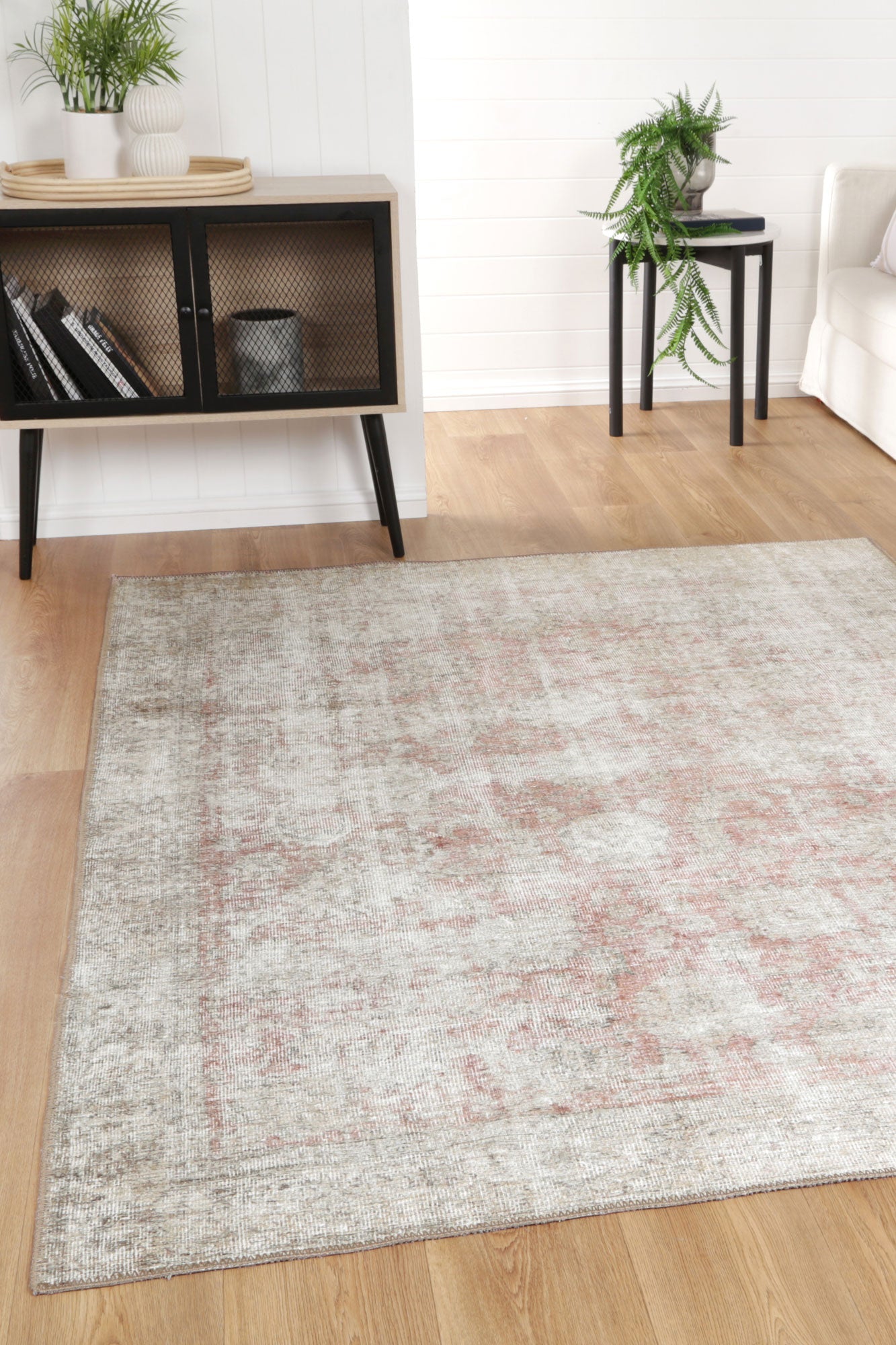 Carmella Blush Machine Washable Rug