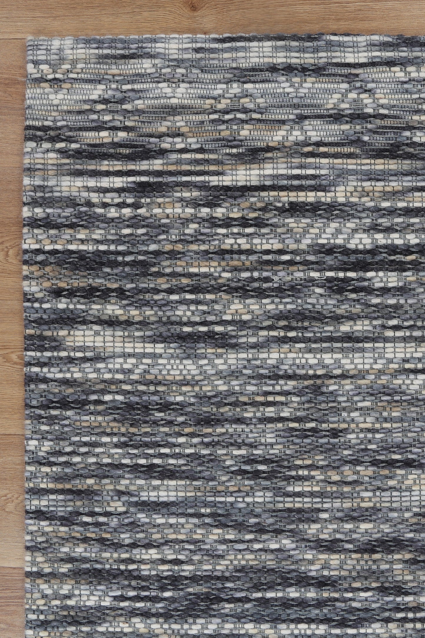 Copacabana Chevron Stone Wool Rug