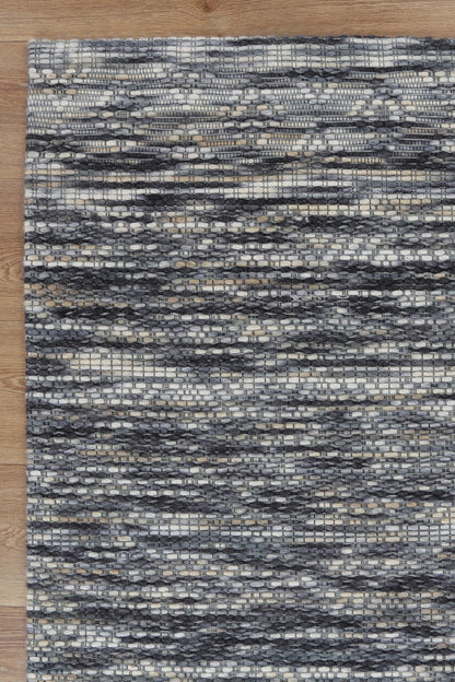 Copacabana Chevron Stone Wool Rug
