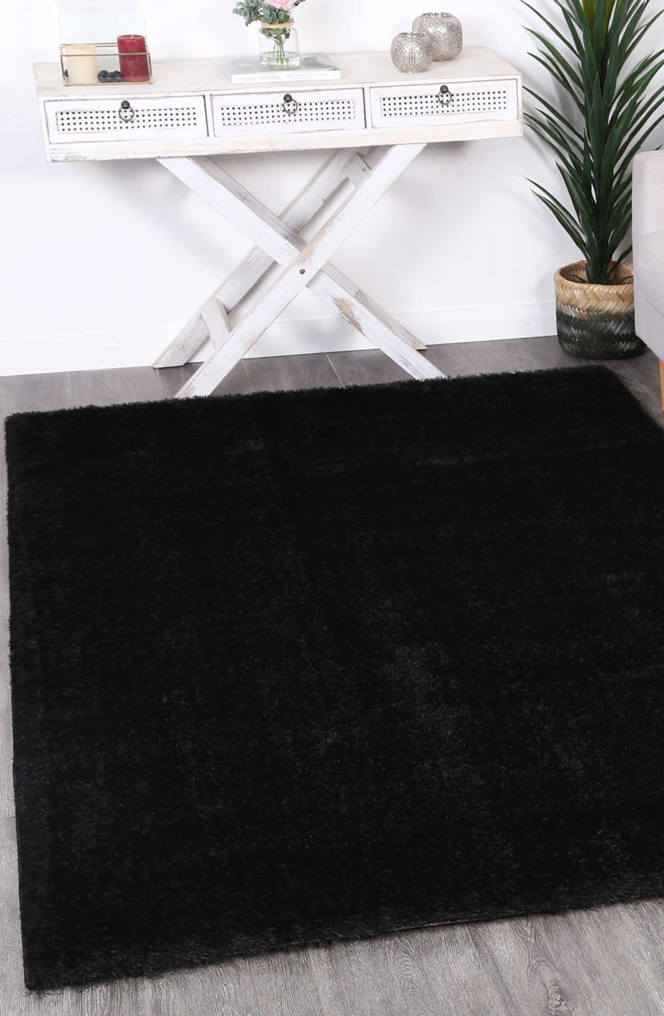 Puffy Soft Shaggy Black