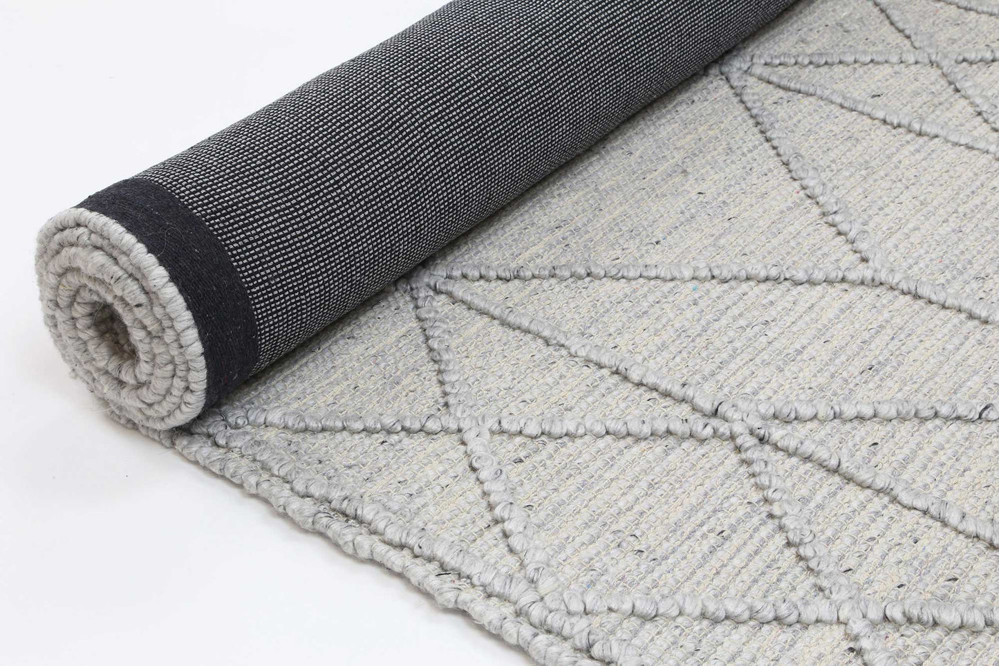 Kaiden Textured Grey Wool Rug