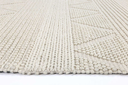 Kaiden Braided Ivory Wool Rug