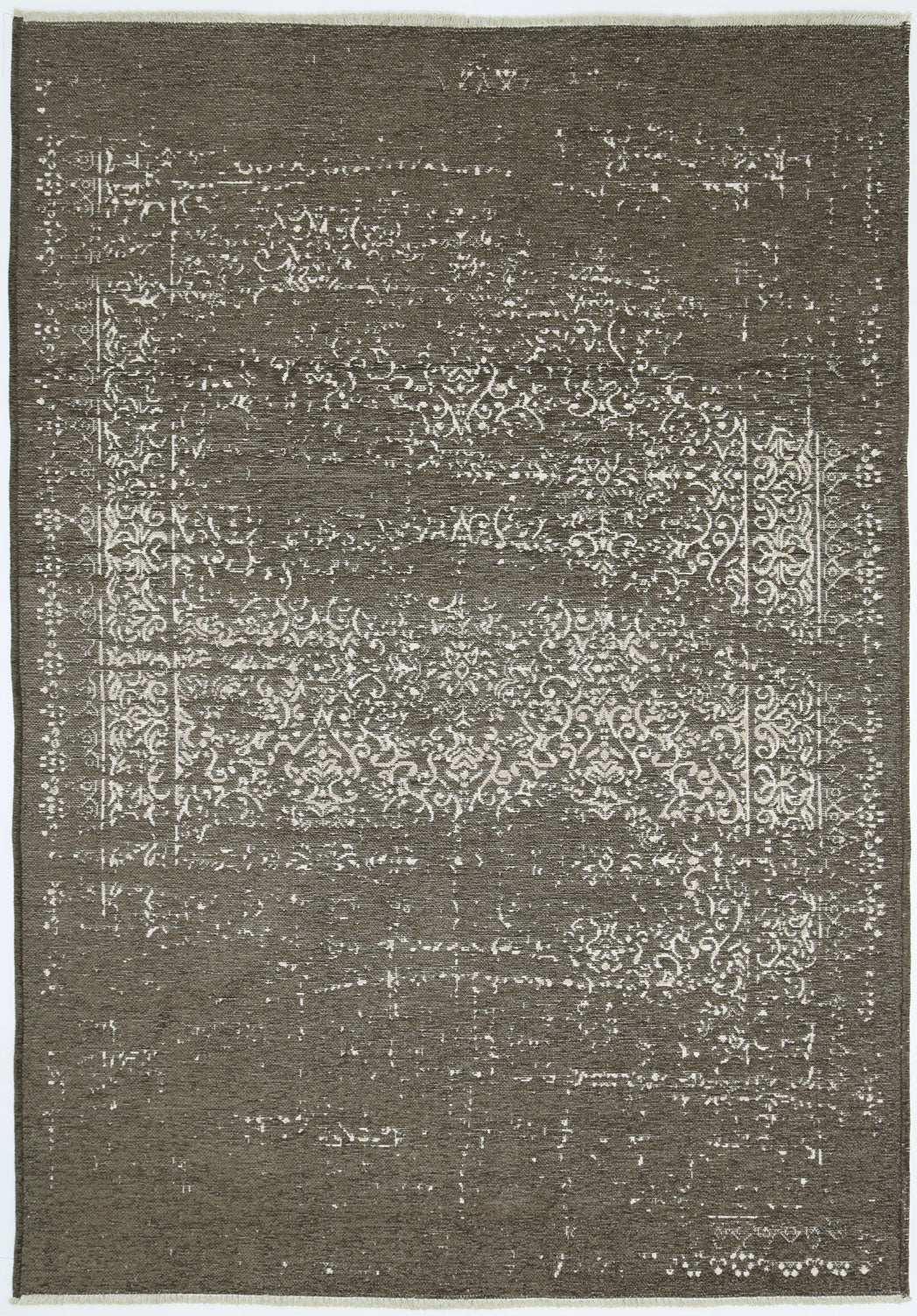 Rustic Vintage Distressed, Amazing 2 in 1 Reversible Rug Beige