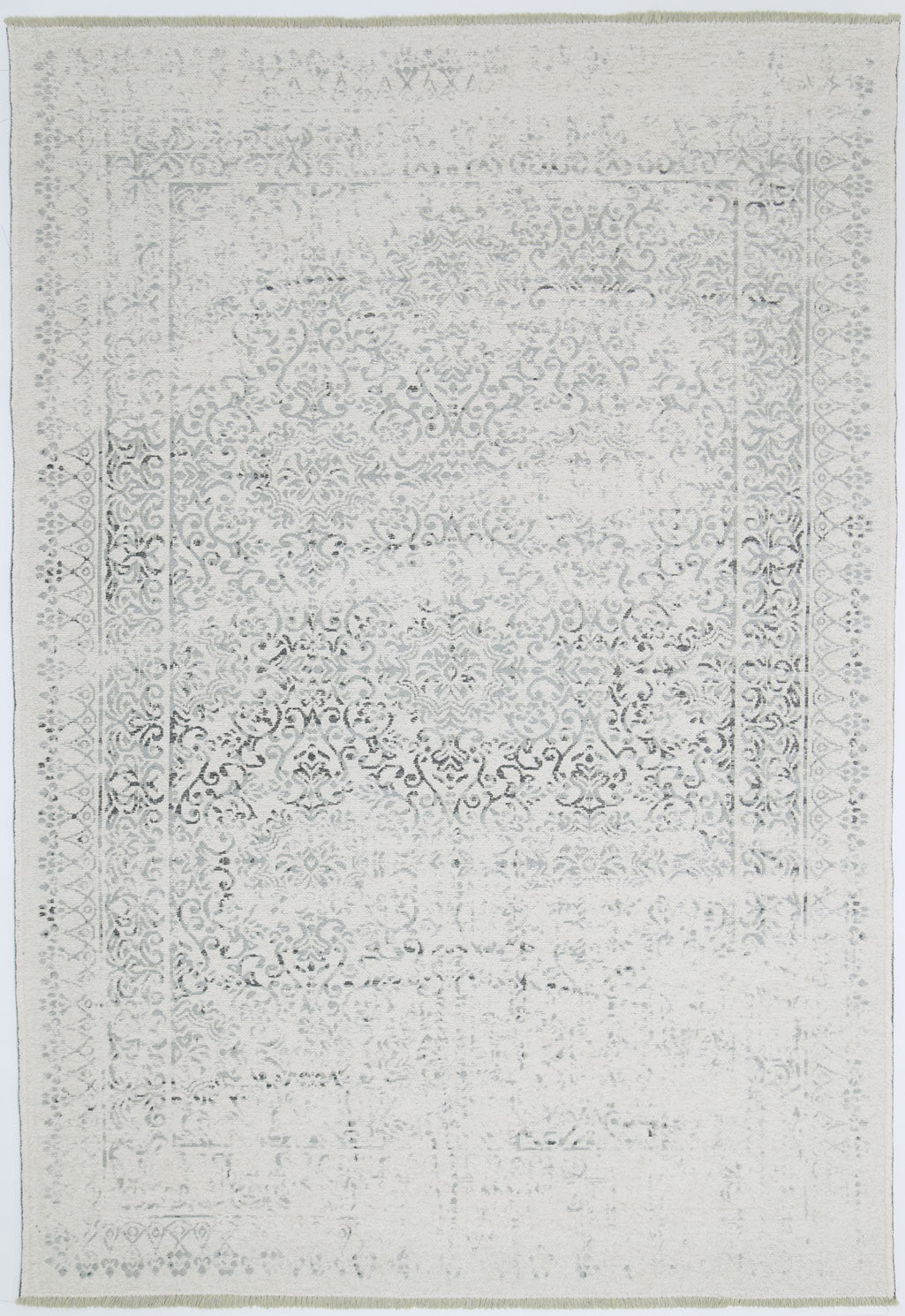 Rustic Vintage Distressed, Amazing 2 in 1 Reversible Rug Grey