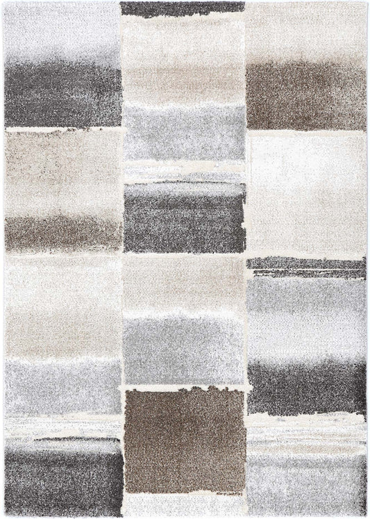Chelsea Abstract Grey Plush Rug