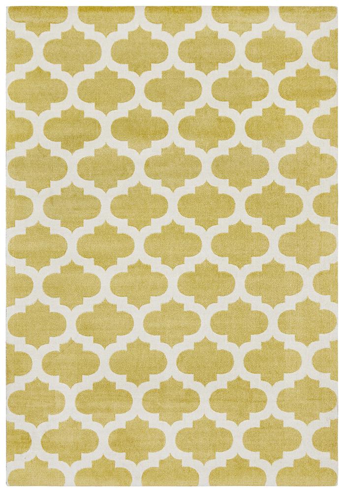 City Trellis Stylish Design Rug Green