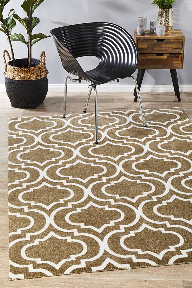 City Modern Trelliss design Rug Ash