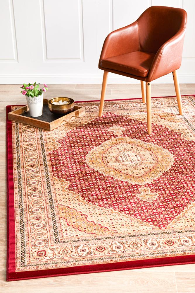 Empire Collection Stunning Formal Oriental Design Red Rug
