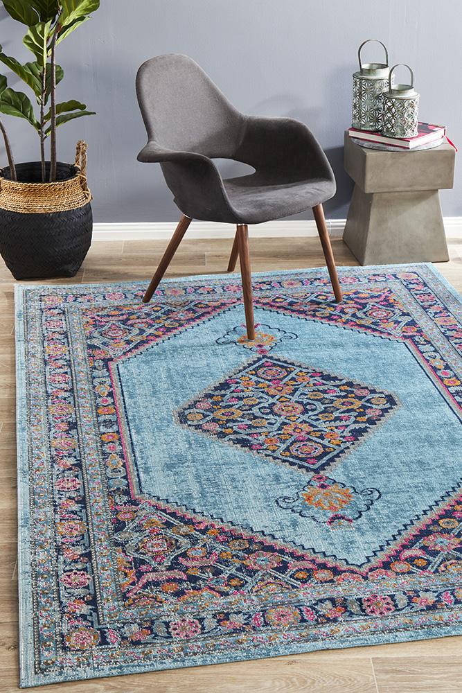 Eternal Whisper Diamond Blue Rug