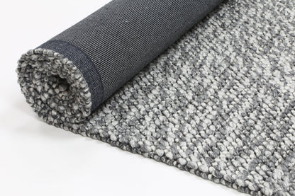 Harlow Loopy Charcoal Wool Blend Rug