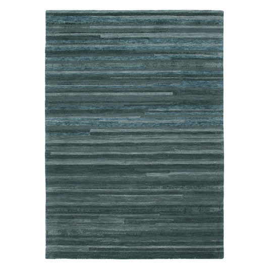 Les Nomades Linear Teal Wool Rug