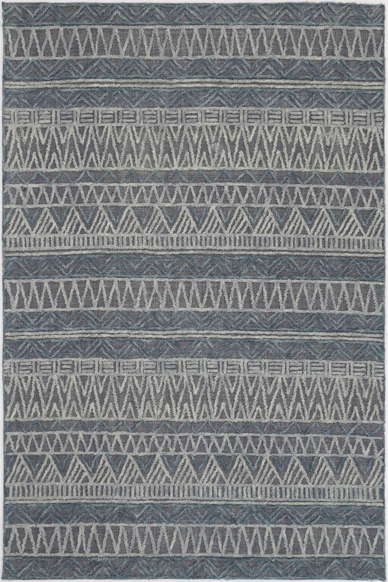 Mila Tribal Dark Grey Teal Rug
