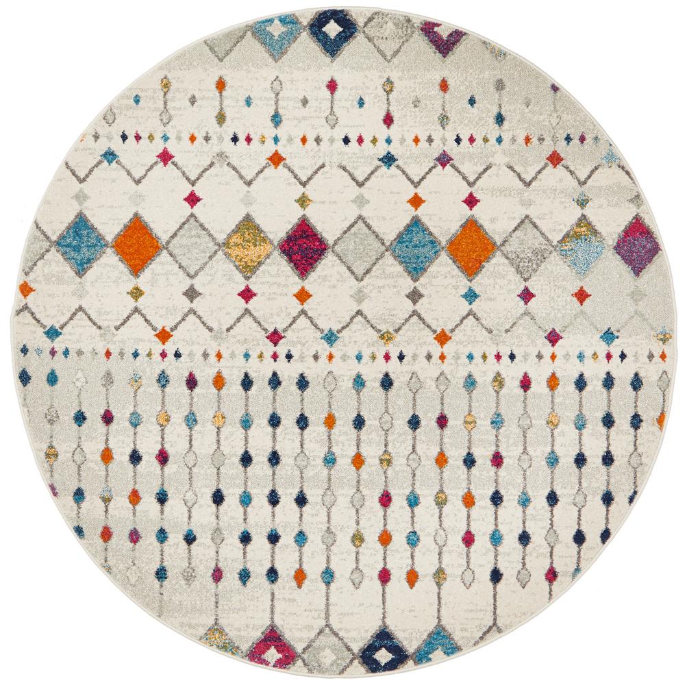 Mirage Peggy Tribal Morrocan Style Multi Round Rug