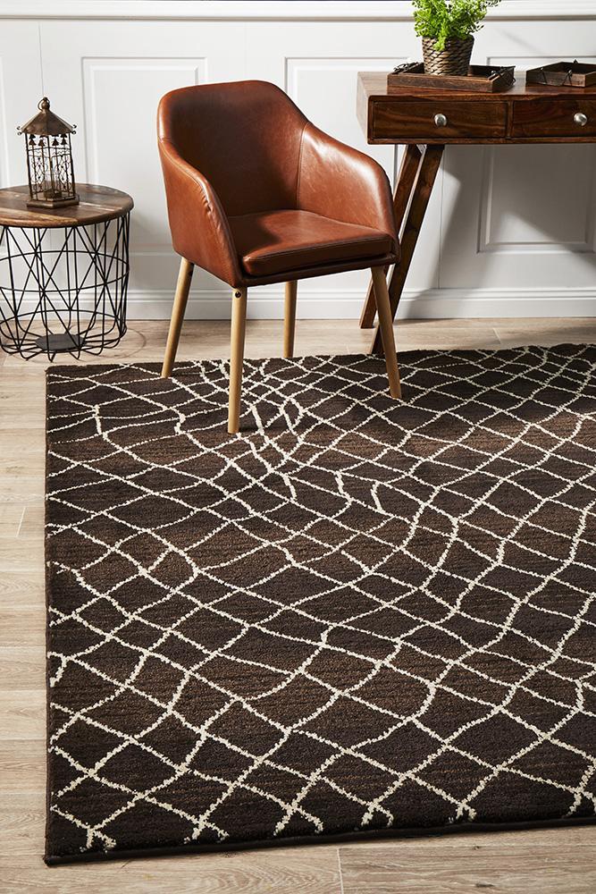 Moroccon Style  Web Design Chocolate Rug