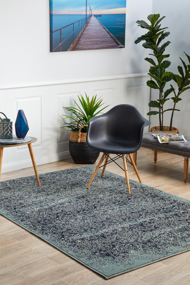 Oxford Mayfair Edge Denim Rug