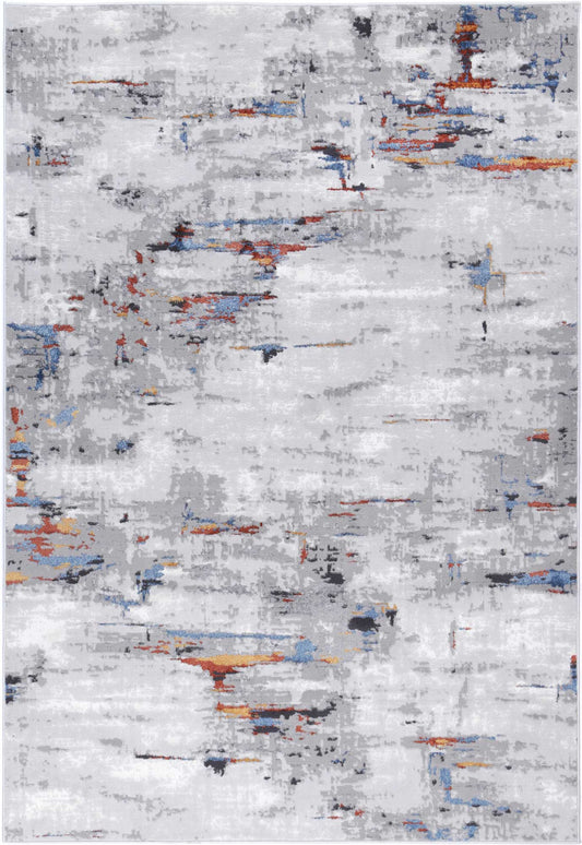 Porto Isla Blue & Red Abstract Rug