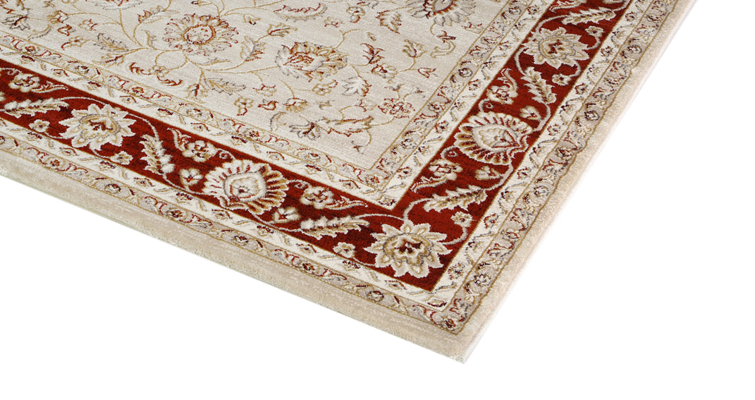 Oregon Cream Red Border Rug