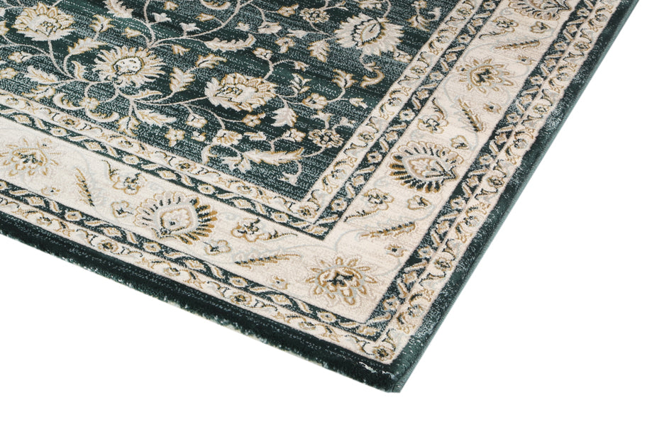 Oregon Navy Blue Border Rug