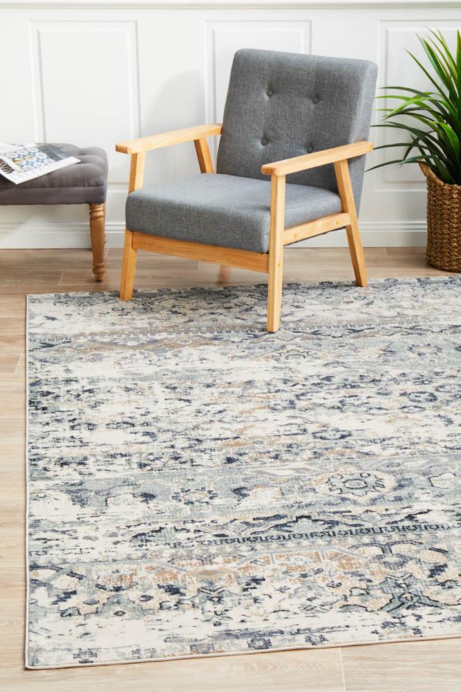Providence Esquire Segments Traditional Blue Rug