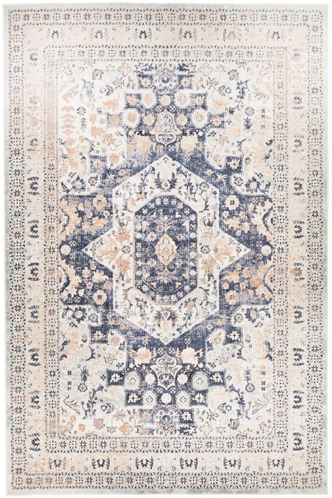 Providence Esquire Brushed Traditional Blue Rug