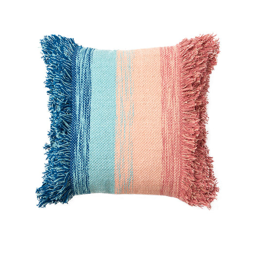 Accessorize Layne Blue Pink Filled Square Cushion