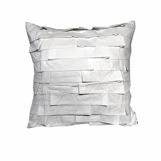 Accessorize Pleats White 45x45 cm Square Filled Cushion