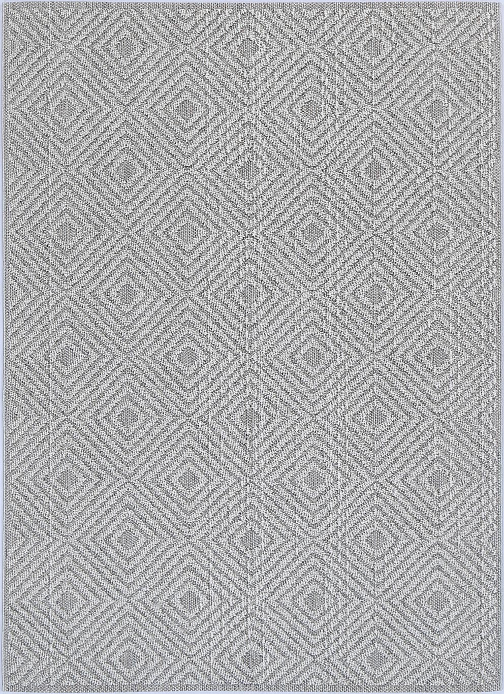 Vanuatu Fugui Grey Geometric Flatweave Rug