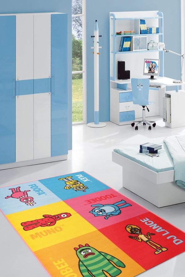 Yo Gabba Gabba Non Slip 1 Character Blue Rug