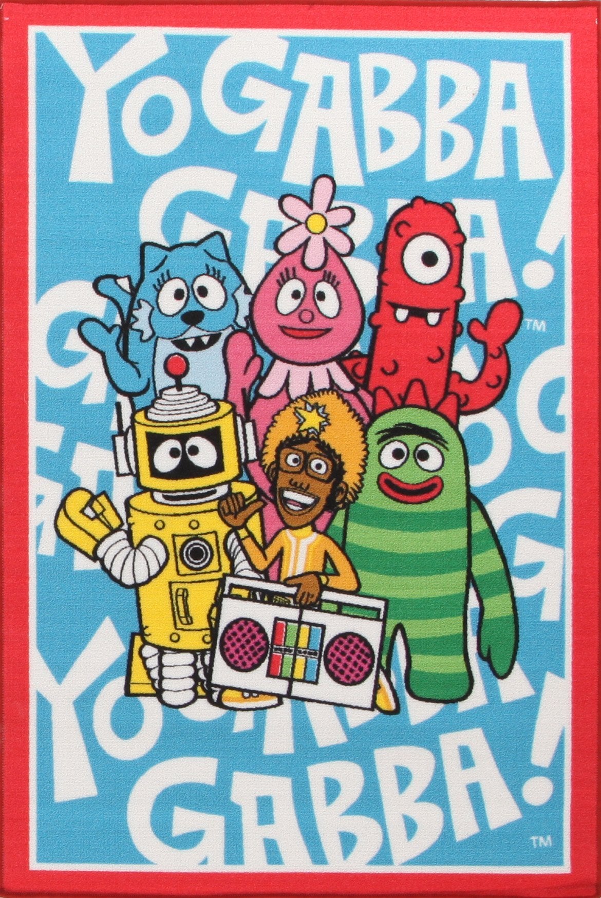 Yo Gabba Gabba Non Slip 2 Team Blue Rug