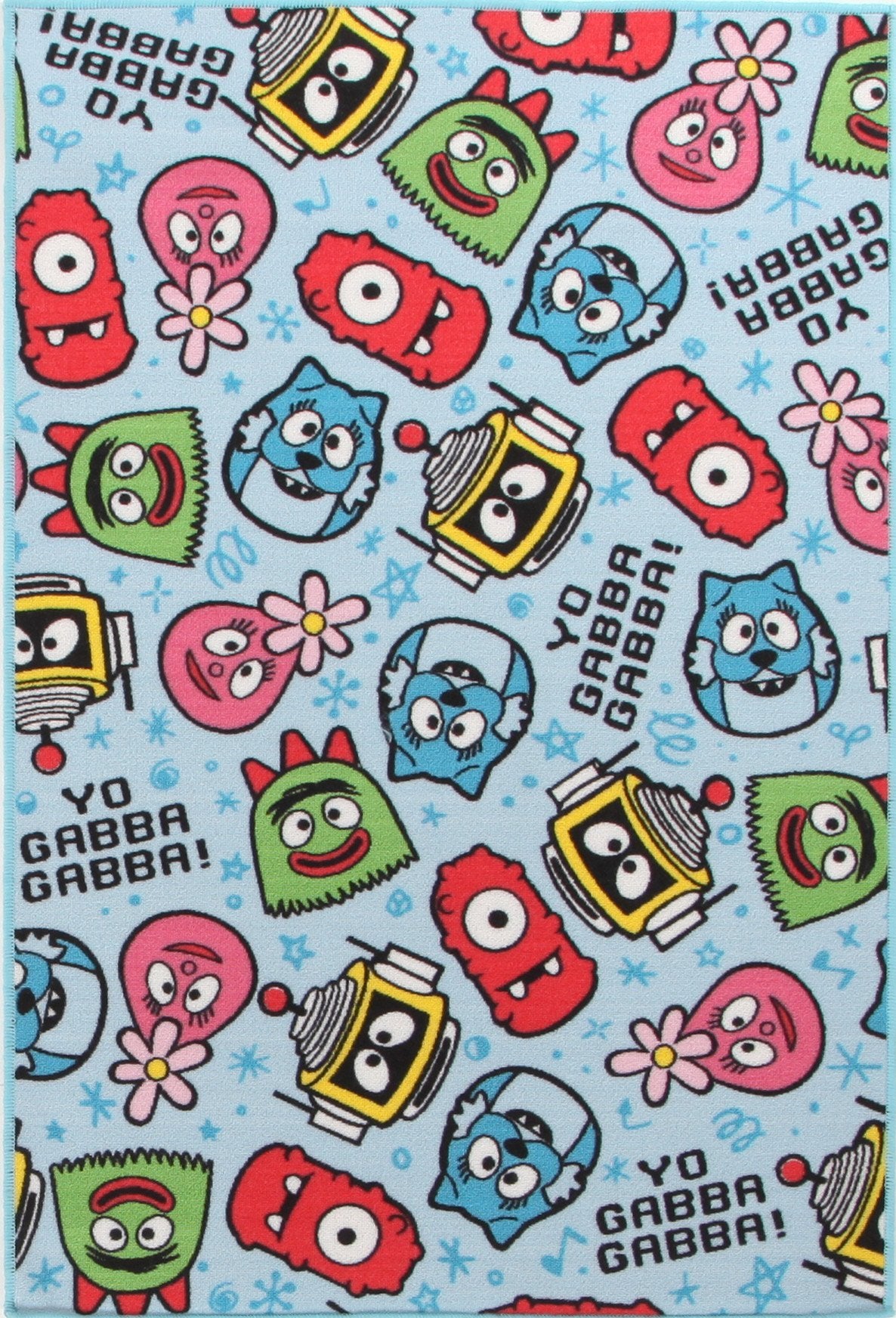 Yo Gabba Gabba Non Slip 6 Blue Rug