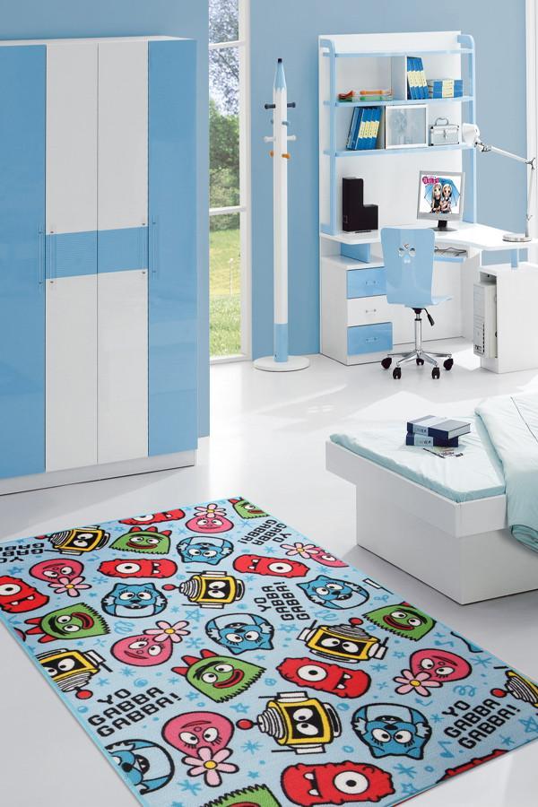 Yo Gabba Gabba Non Slip 6 Blue Rug